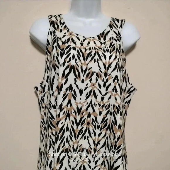Natural Reflections Size Large Leopard Print Sleeveless Tank Dress - Picture 3 of 7
